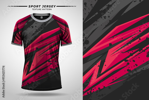 Sport jersey kit texture with vector mockup for custom athletic apparel design and sports uniform