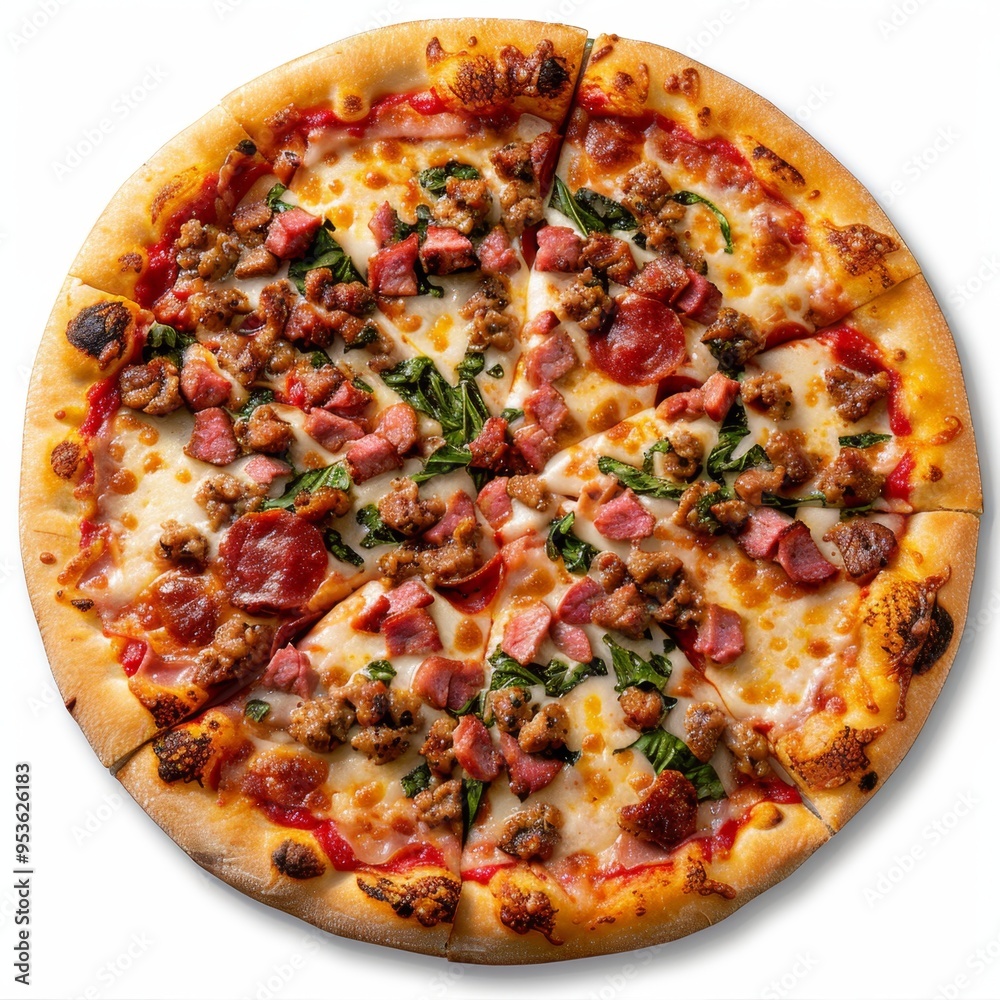 Delicious Full Pepperoni and Sausage Pizza