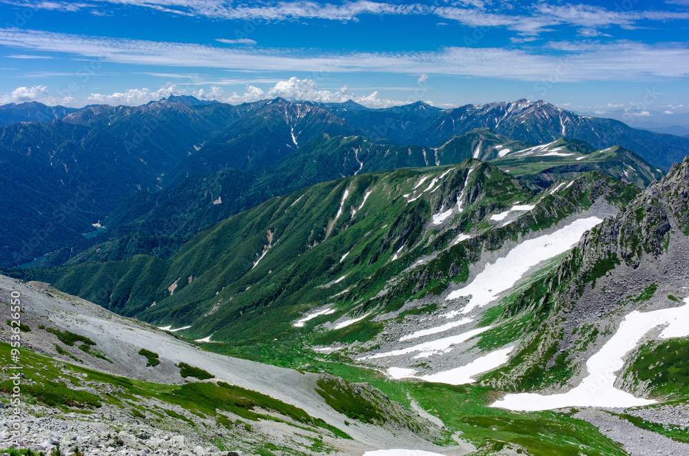 立山頂上より北アルプスを望む Stock Photo | Adobe Stock