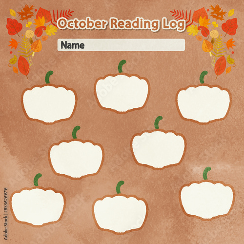 October Reading Log Memo Paper