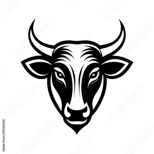 Wallpaper Mural black and white cow Torontodigital.ca