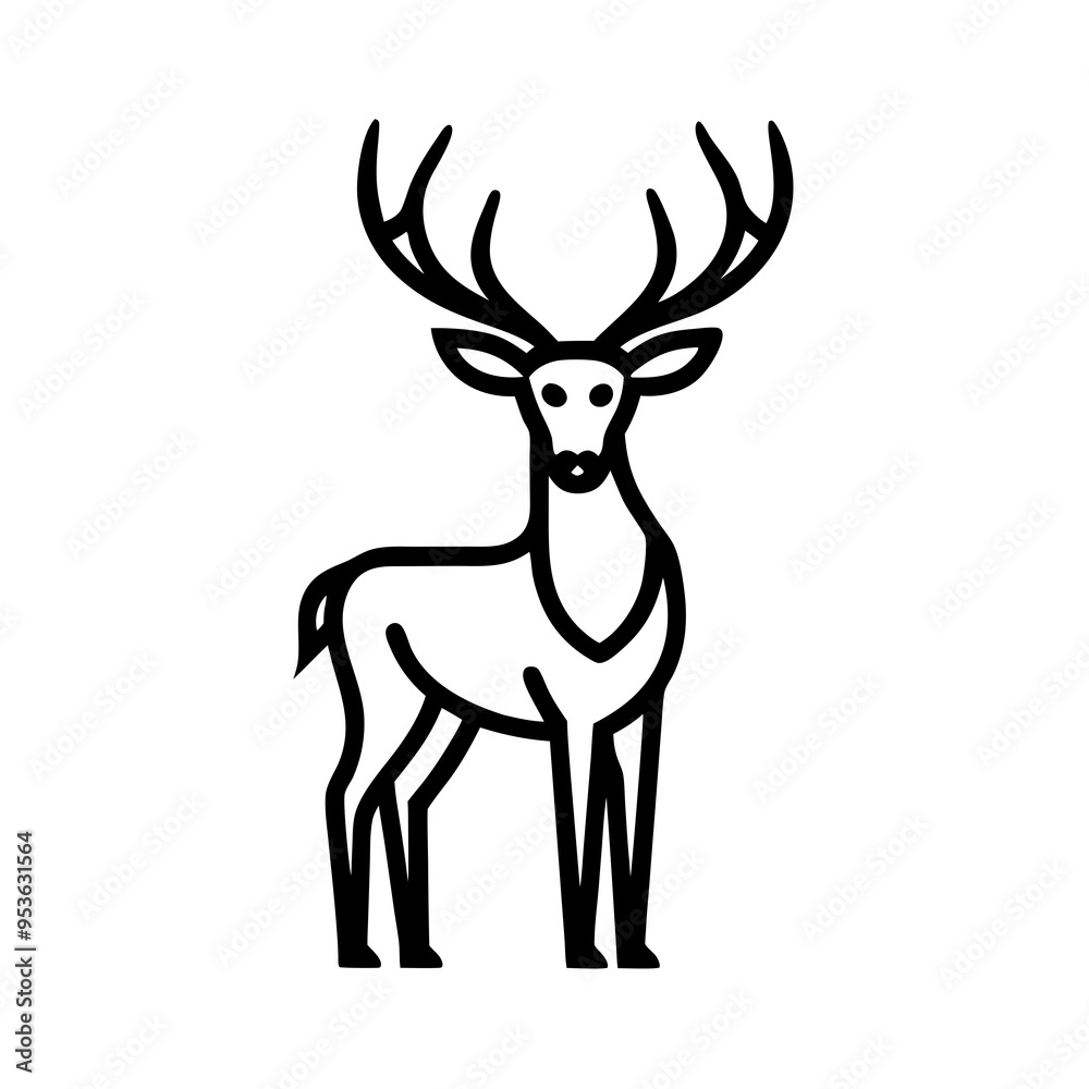 Fototapeta premium deer silhouette vector