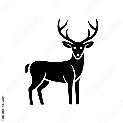 silhouette of deer