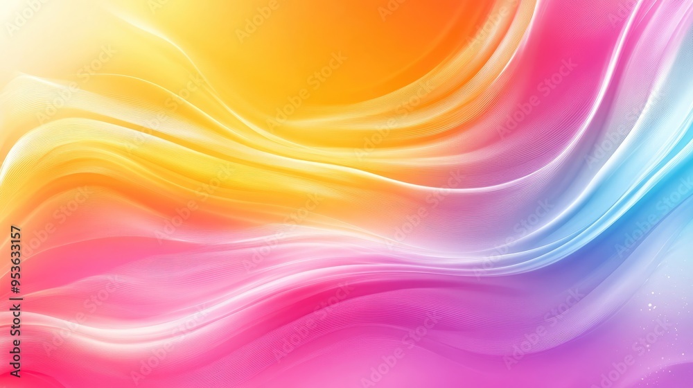 A dynamic, wavy background in bright pink, orange, yellow, and blue hues, creating an eye-catching design element. A dynamic, wavy background in bright pink, orange, yellow, and blue hues, creating an eye-catching design element.