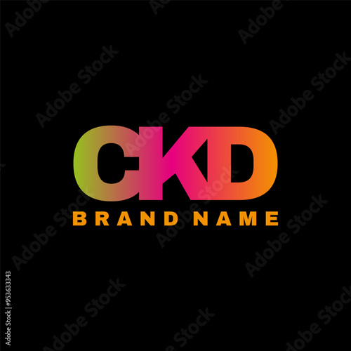 CKD letter illustration on black background