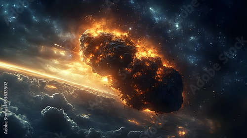 A fiery meteoroid hurtles t...
