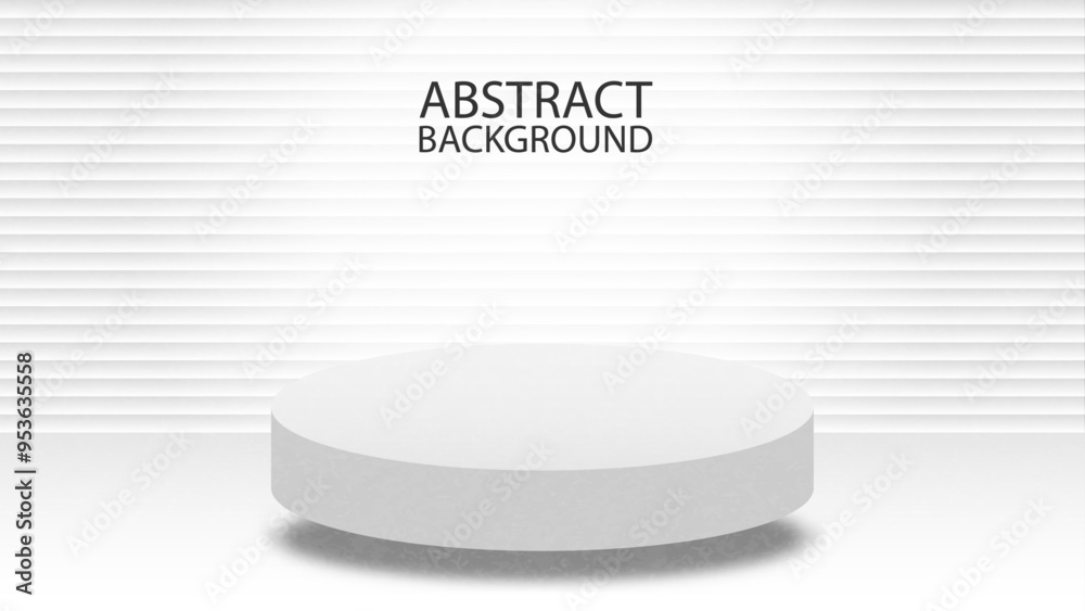White Cylinder Pedestal Podium with Horizontal Lines Pattern Clean Wall Background, 3d Minimal Display for Product Presentation Banner Design, Stage for Showcase. White Cylinder Pedestal Podium with Horizontal Lines Pattern Clean Wall Background, 3d Minimal Display for Product Presentation Banner Design, Stage for Showcase.