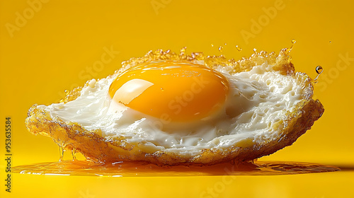 A fried egg with a runny yo...