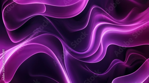 Flowing purple waves creating a luxurious and dynamic abstract background 