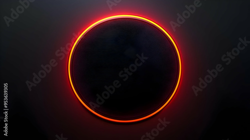 A glowing red and orange ri...