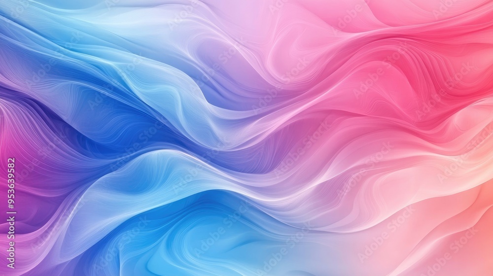 An abstract, multicolored background with flowing waves transitioning from pink to blue, ideal for vibrant and creative designs. An abstract, multicolored background with flowing waves transitioning from pink to blue, ideal for vibrant and creative designs.