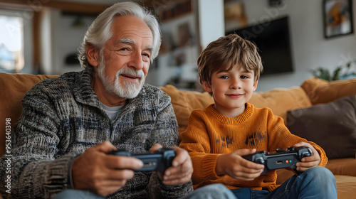 A grandfather and his grand...