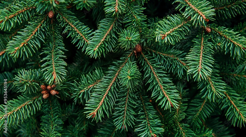 Macro christmas tree background, individual branches recognizable Macro christmas tree background, individual branches recognizable