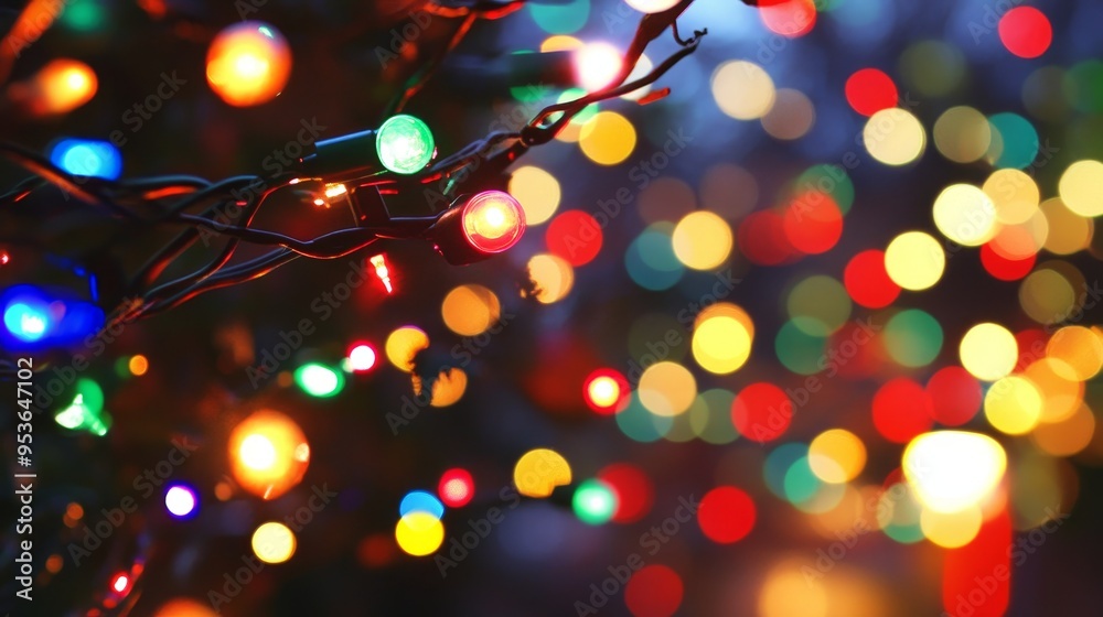 Magical display of christmas lights illuminating the festive holiday spirit everywhere