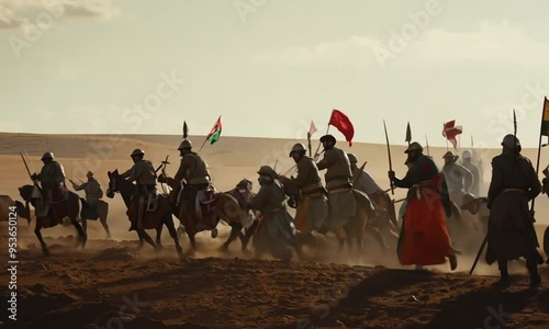 Cavalry Charge in the Desert
