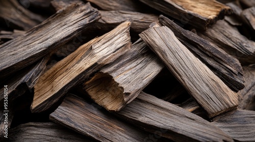 Premium Agarwood Oud Wood, Known for Its Rich Aroma and High-Quality Fragrance. The Wood Features Deep, Luxurious Tones and is Often Used in High-End Perfumes, Incense, and Aromatherapy Products. photo