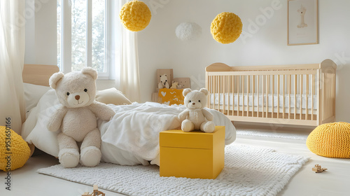 A light and airy nursery wi...