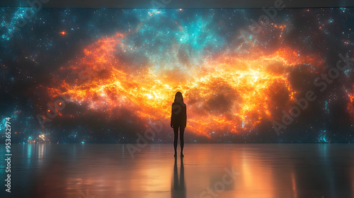 A lone figure stands in a r...