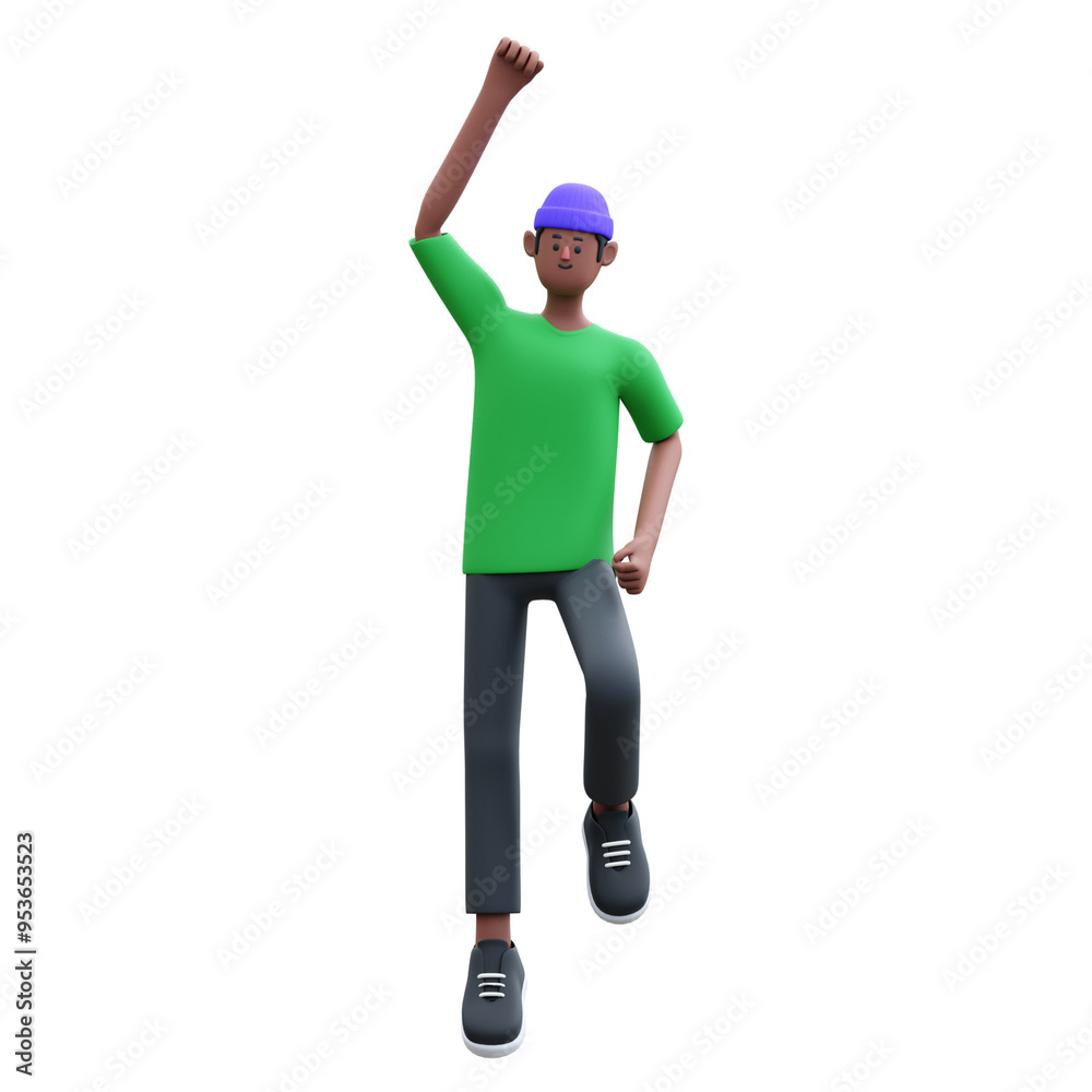 green shirt man 3d illustration green shirt man 3d illustration