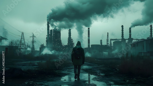 A lone figure walks away fr...