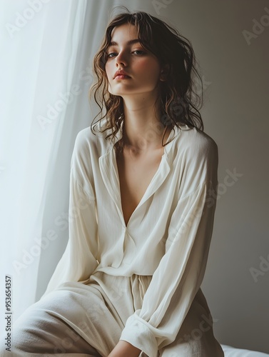 Sustainable and Eco Conscious Fashion Lookbook with Minimalist Silhouettes and Organic Textures