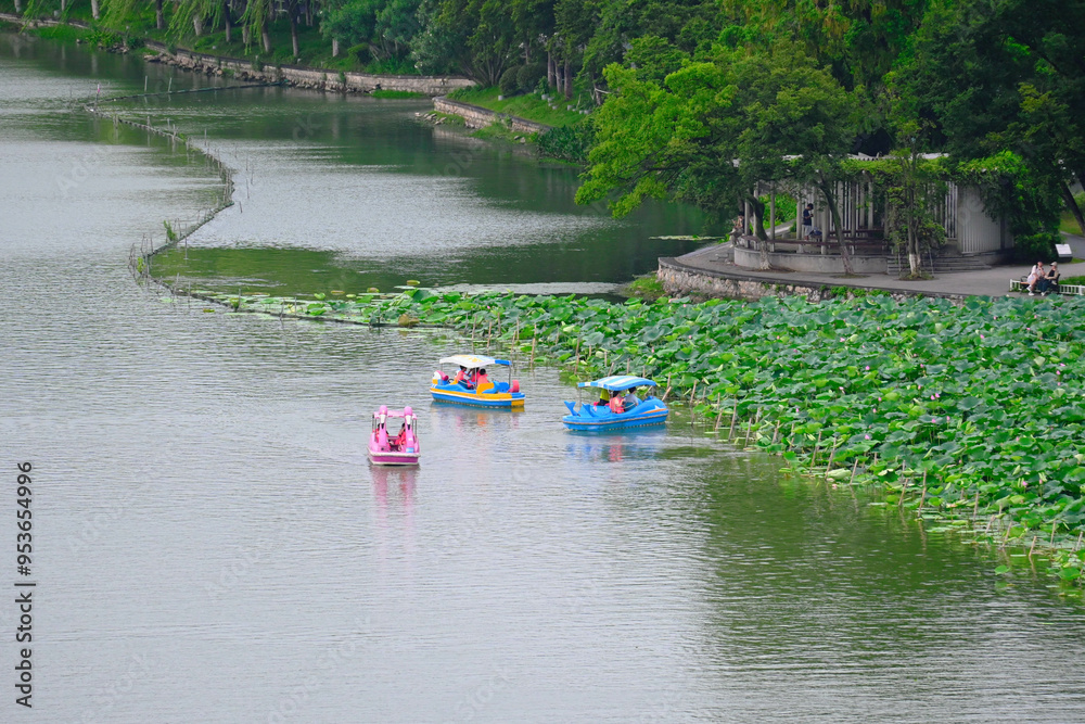 Fototapeta premium boat on the river