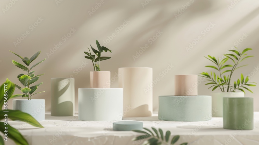 Create a high-resolution image of a minimalistic and elegant product display setup Create a high-resolution image of a minimalistic and elegant product display setup