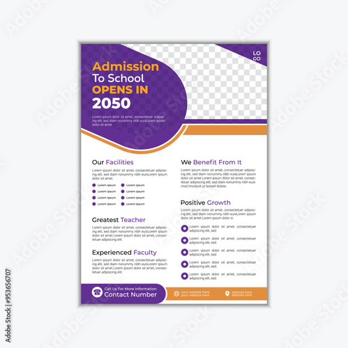 School admission flyer and poster design
