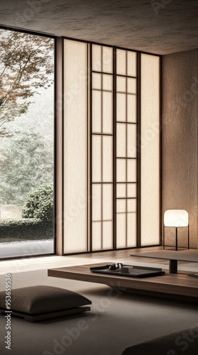 Japandi Style Minimalist Modern Living Room Interiors