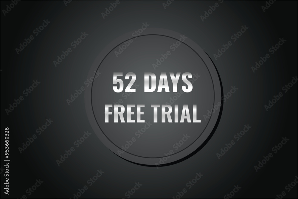 52 day free trial banner design. 52 days free banner background
52 day free trial banner design. 52 days free banner background