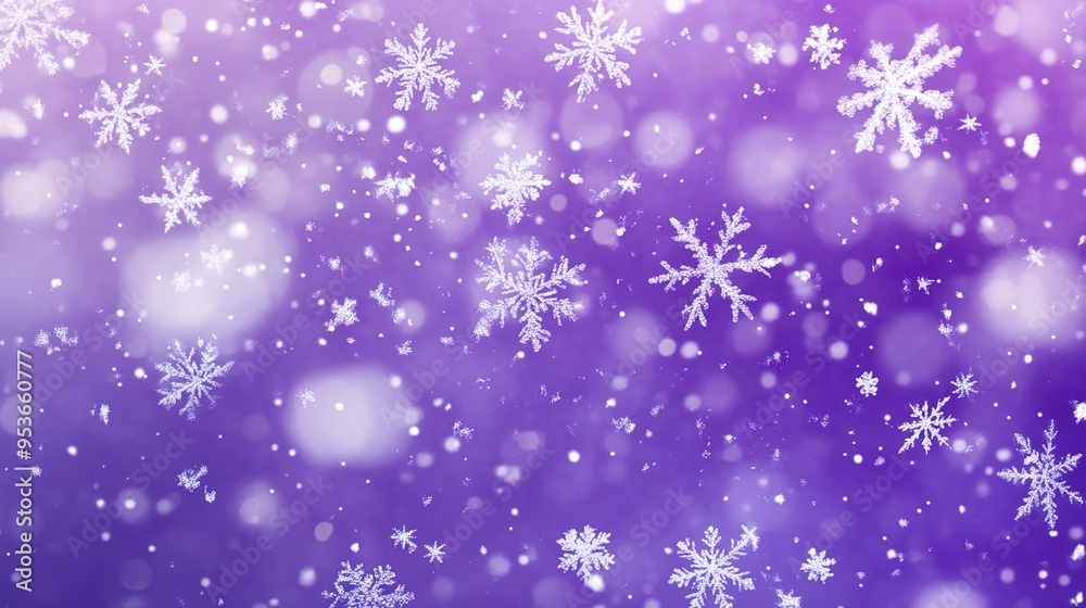 Snow-covered purple background with delicate white snowflakes, creating a magical Christmas winter design. The purple hue adds a whimsical, festive touch. Snow-covered purple background with delicate white snowflakes, creating a magical Christmas winter design. The purple hue adds a whimsical, festive touch.