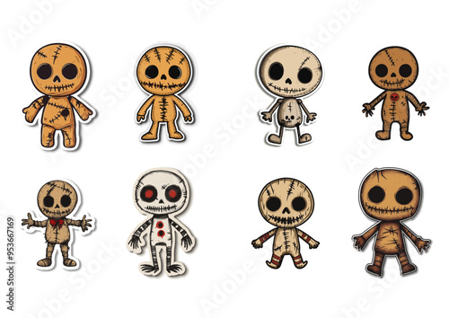 halloween voodoo doll vettoriale