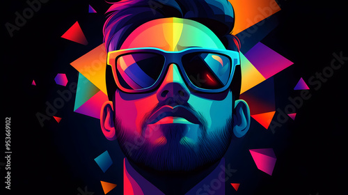 A man with sunglasses in a ...