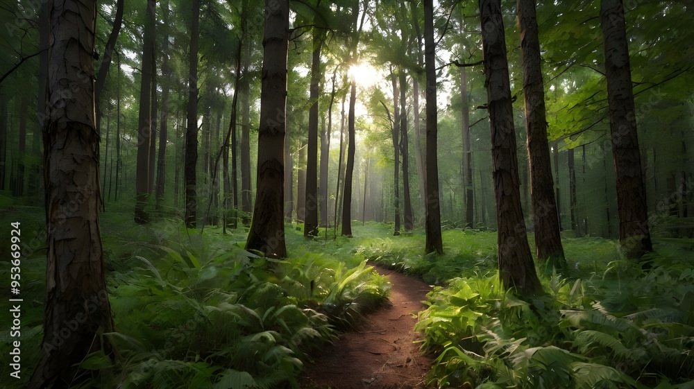 Obraz premium morning in the forest