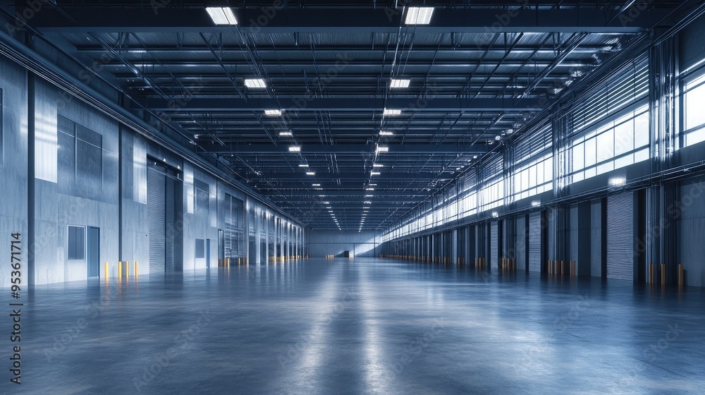 Evoking an Ambiance of Empty Warehouse with Dramatic Lighting 