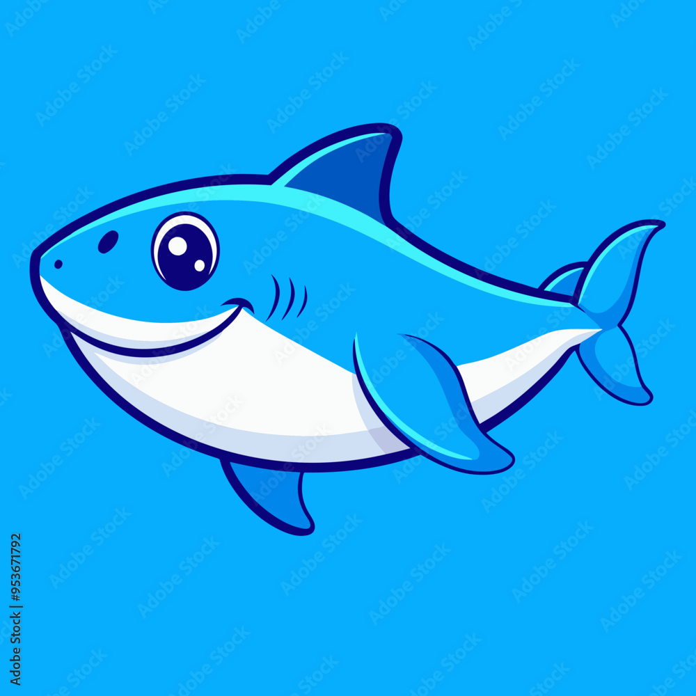 Cute shark illustration suitable for mascot sticker and tshirt design
Cute shark illustration suitable for mascot sticker and tshirt design