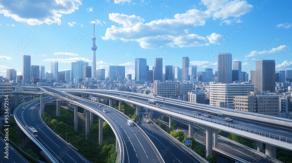 Tokyo's roads and downtown Tokyo's roads and downtown