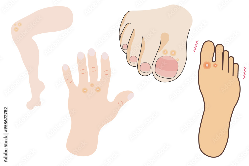 Warts and verrucas are skin growths caused by the human papillomavirus (HPV). Related conditions include plantar warts, genital warts, and common warts. HPV can also lead to cervical,other cancers Warts and verrucas are skin growths caused by the human papillomavirus (HPV). Related conditions include plantar warts, genital warts, and common warts. HPV can also lead to cervical,other cancers