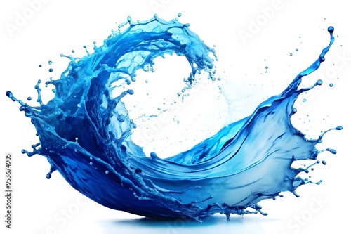 water splash isolated on white