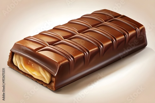 chocolate bar on white background