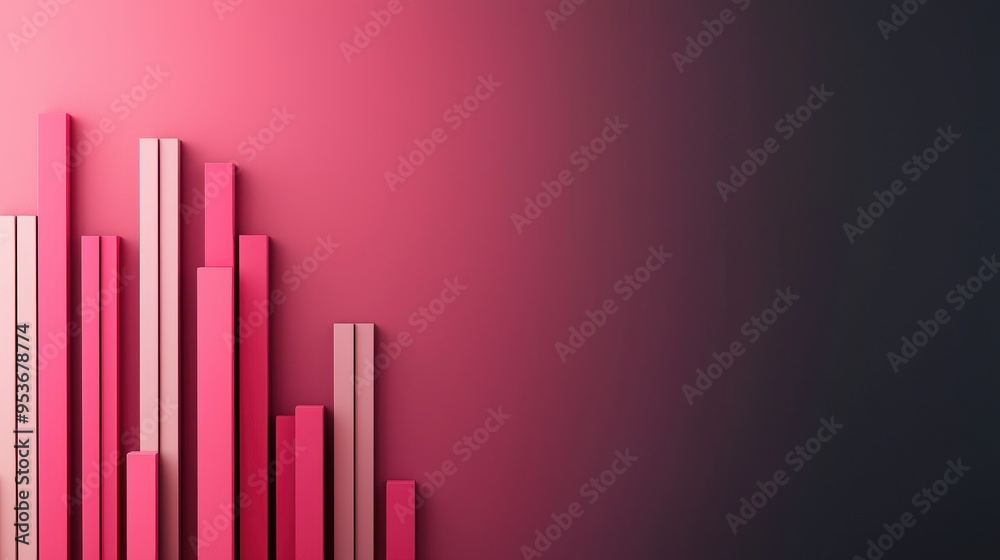 Abstract bar chart with vibrant pink and purple colors, perfect for data visualization and modern design themes. Abstract bar chart with vibrant pink and purple colors, perfect for data visualization and modern design themes.