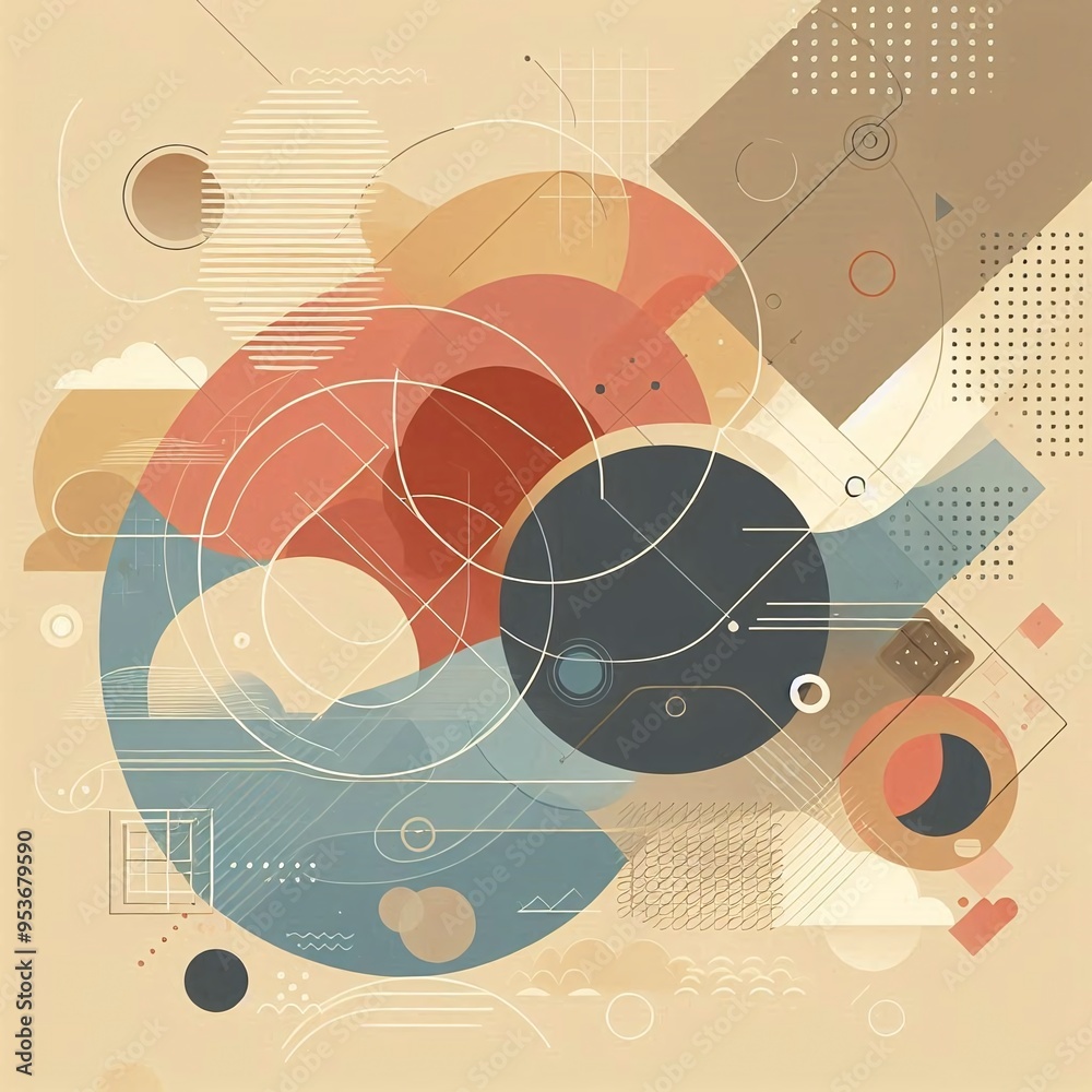 Obraz premium abstract background with circles