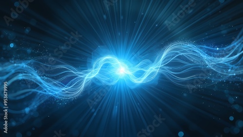 Twisting Beams of Radiant Blue Light Forming a Lattice of Energy Lines in Dark Space