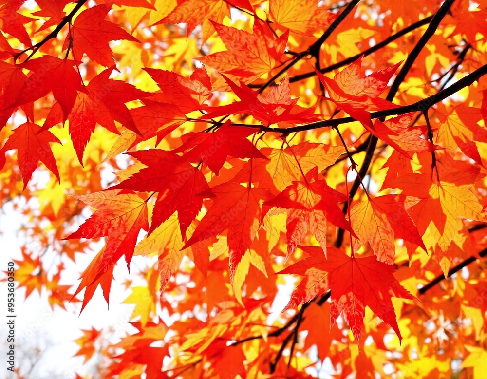 autumn leaves in the sun