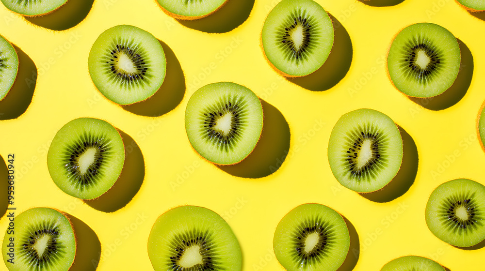 Fototapeta premium seamless pattern with kiwi