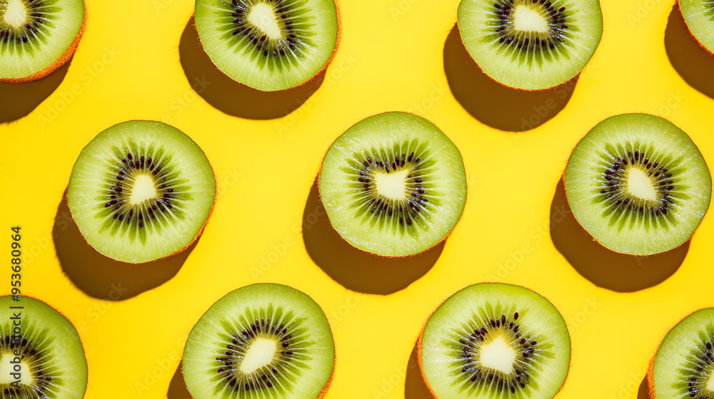 Fototapeta premium seamless pattern with kiwi