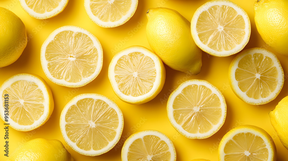 Fototapeta premium lemon slices background