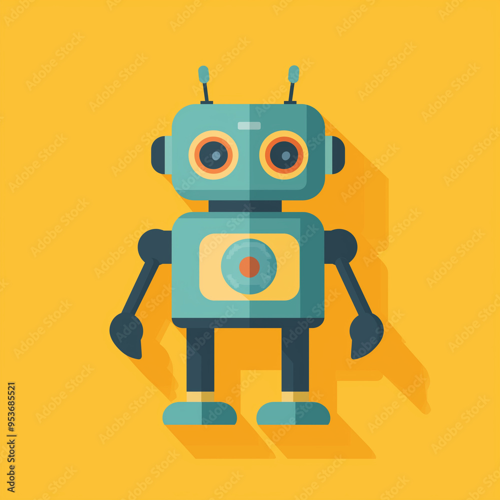 Futuristic Robot Illustration – High-Tech Android Design with Detailed Metallic Components Futuristic Robot Illustration – High-Tech Android Design with Detailed Metallic Components