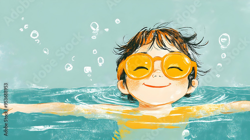 A smiling girl in yellow go...