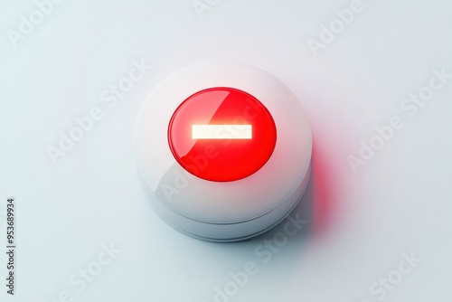 Free Download Emergency alarm with light, minimalist design, flat illustration on white background, copy space for stock photo with minimal concept, No logo, No Trademark, No text - GFXLoad